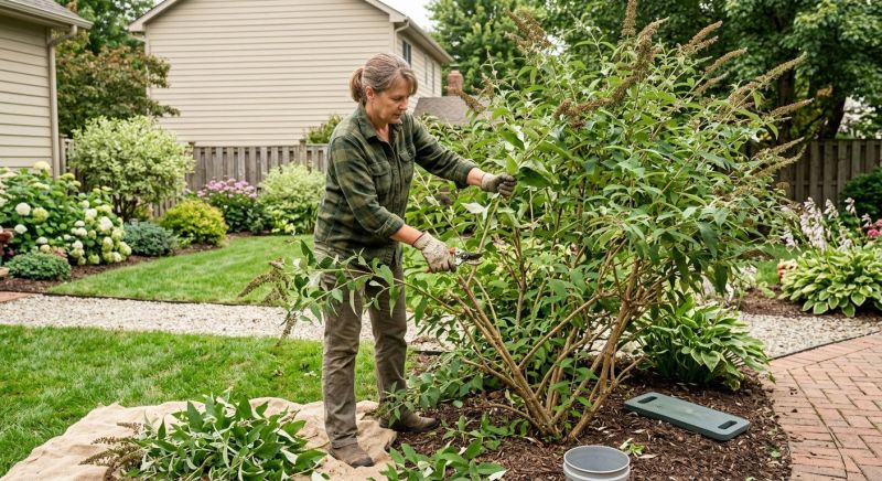 Butterfly Bush Pruning in Aiken, SC